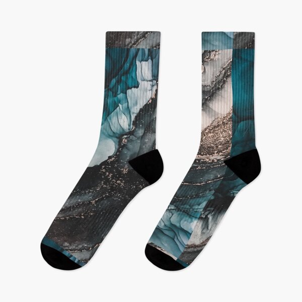 Item preview, Blue and black smoke marble print designed and sold by HadeeeeL.