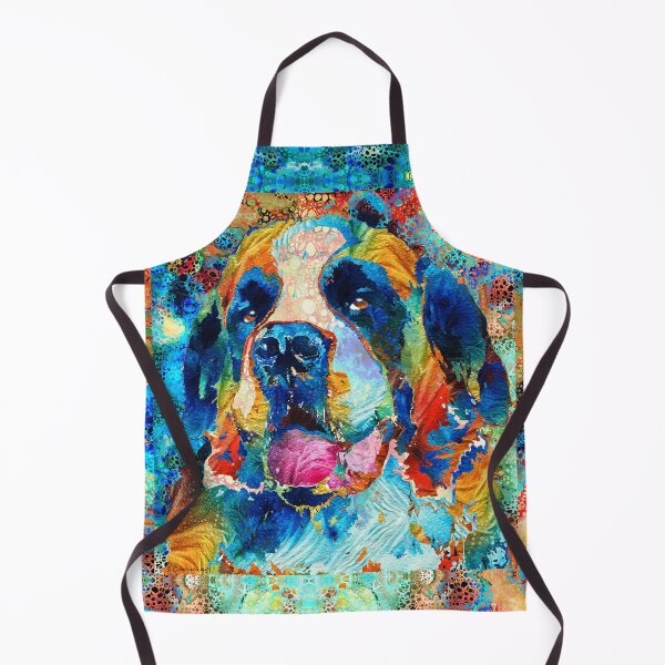 Item preview, Cute Colorful St. Bernard Dog Art A Real Saing designed and sold by Sharon Cummings Art.