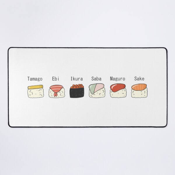 Item preview, Different types of Sushi Illustration designed and sold by MariOyama.