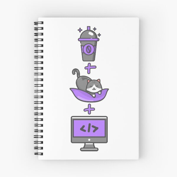 Item preview, Coffee, Cats And Code - Cute Programming Illustration designed and sold by FoxCodeCreation.