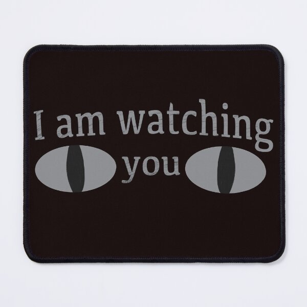 Item preview, Cat Eyes with „I am watching you“ - Halloween - Grey designed and sold by nabeArtist.