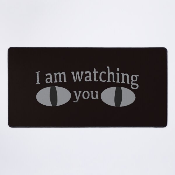 Item preview, Cat Eyes with „I am watching you“ - Halloween - Grey designed and sold by nabeArtist.