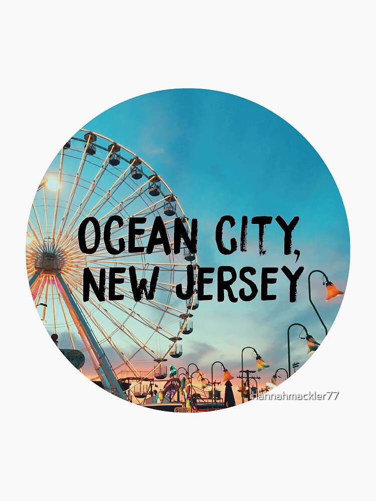 "Ocean City, New Jersey" Sticker for Sale by Hannah Mackler Redbubble