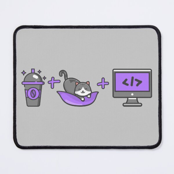 Item preview, Coffee, Cats And Code - Cute Programming Illustration designed and sold by FoxCodeCreation.