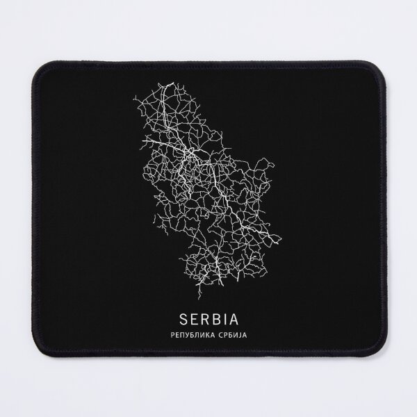 Item preview, Serbia Road Map designed and sold by clarkstpress.