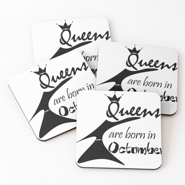 Artikelvorschau, October Birthday Wishes, Queens are born in October entworfen und verkauft von Kenvis-edu.