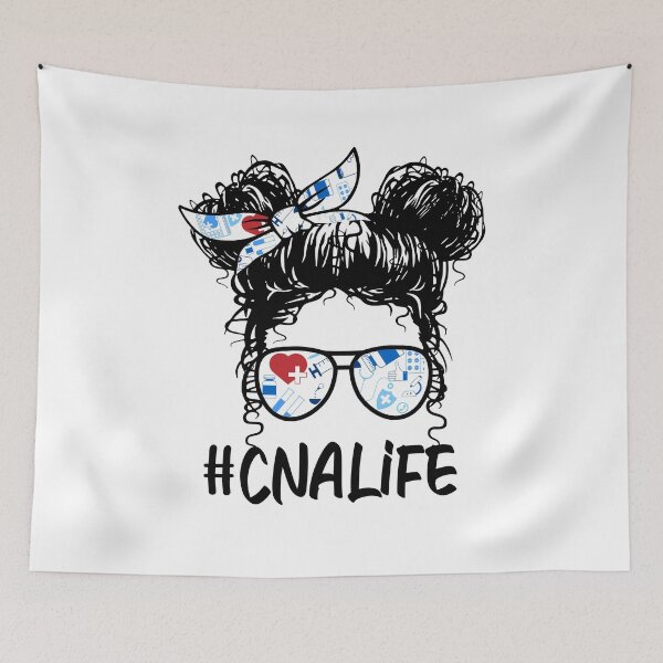 Item preview, Messy Hair Woman Bun CNA LIFE , Certified Nursing Life, Scrub Life Nursing designed and sold by ARTsPlural.
