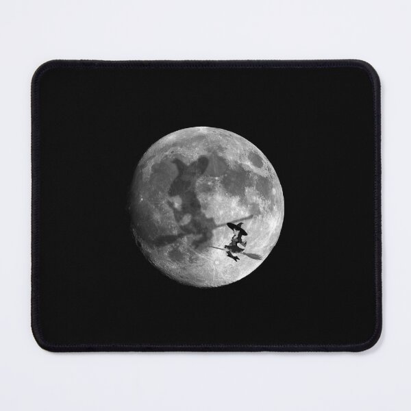 Item preview, Black Shadow of Witch Flying Over Full Moon with the Wrong Shadow designed and sold by Creepyhollow.