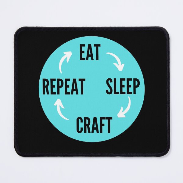 Item preview, Eat Sleep Craft Repeat in blue-eat sleep repeat funny designed and sold by NikitaAg.