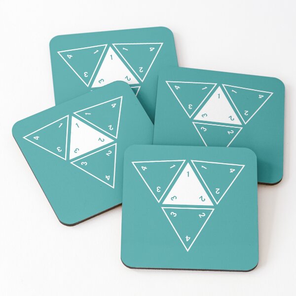 Item preview, Teal Unrolled D4  designed and sold by clarkstpress.