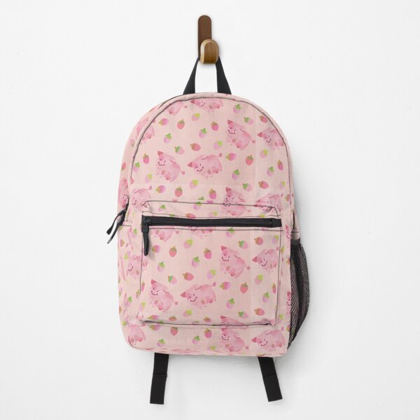 Vista previa del artículo con la obra «Lindo patrón de disfraz de vaca con fresas en acuarela - Rosa», diseñado y vendido por TheRainbowRoom.
