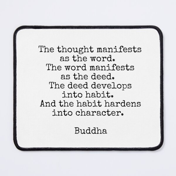 Item preview, The thought manifests as the word - Buddha vintage typewriter style - Quotes Said By Buddha designed and sold by Inspirationmotivation.