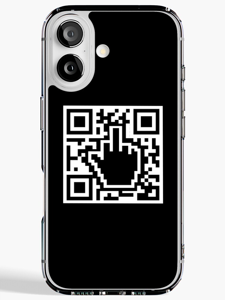 QR Code Middle Finger Green Pass Scan Here