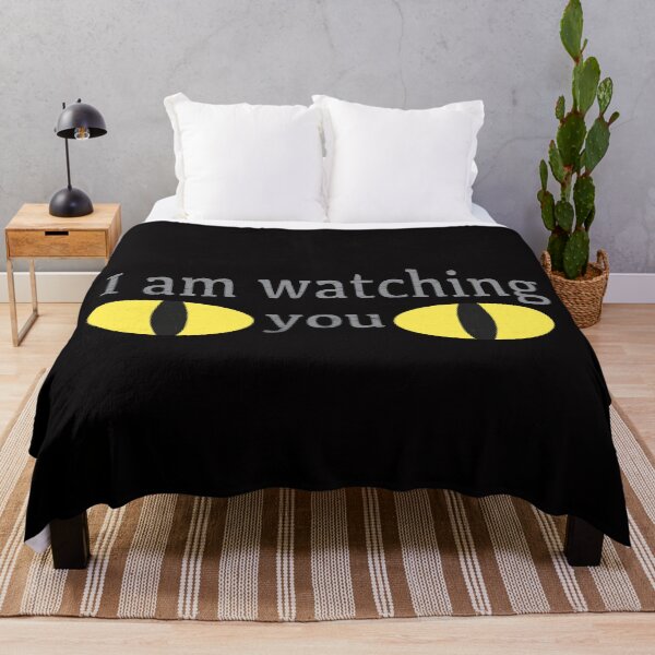 Item preview, Cat Eyes with „I am watching you“ - Halloween - Illuminating Yellow designed and sold by nabeArtist.