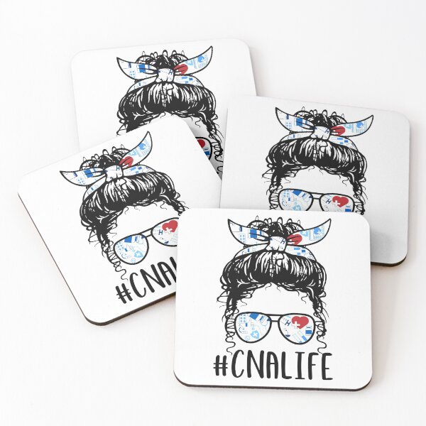 Item preview, Messy Hair Woman Bun CNA LIFE , Certified Nursing Assisting Life, Nursing designed and sold by ARTsPlural.