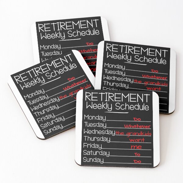 Item preview, Retirement Schedule, perfect retirement gift designed and sold by HazardPaay.
