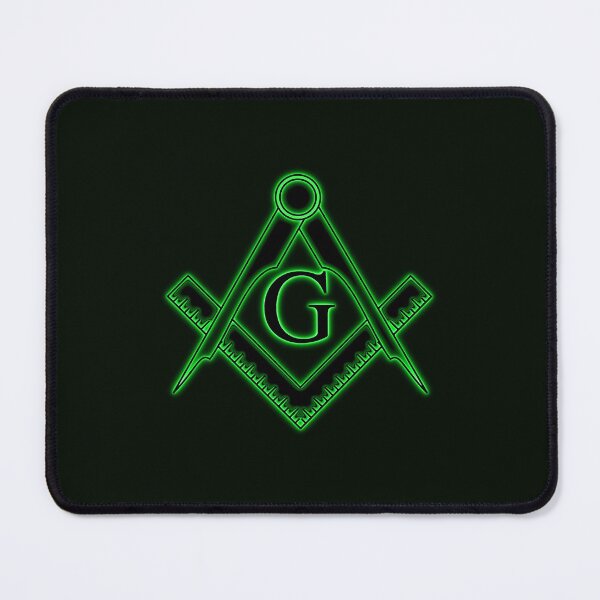 Item preview, Glowing Green Neon Compass Mason Graphic designed and sold by Creepyhollow.