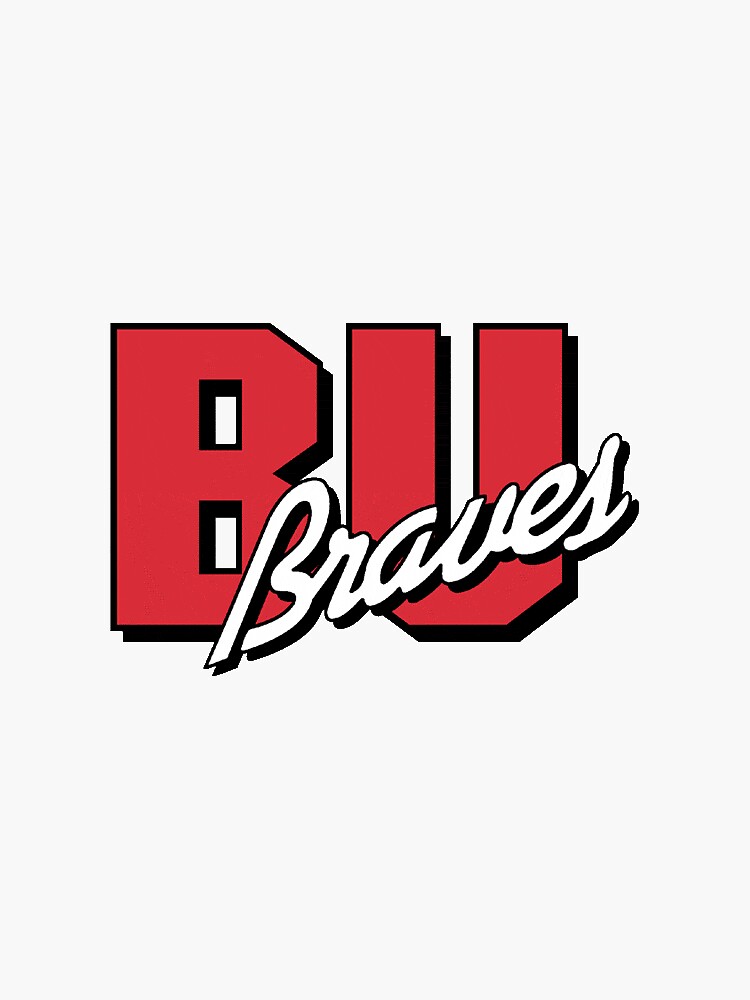  Bradley University Official One Color Braves Logo