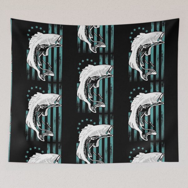 Item preview, Cool Bass Fishing Betsy Ross Early American Flag for Fisherman designed and sold by CharJens.