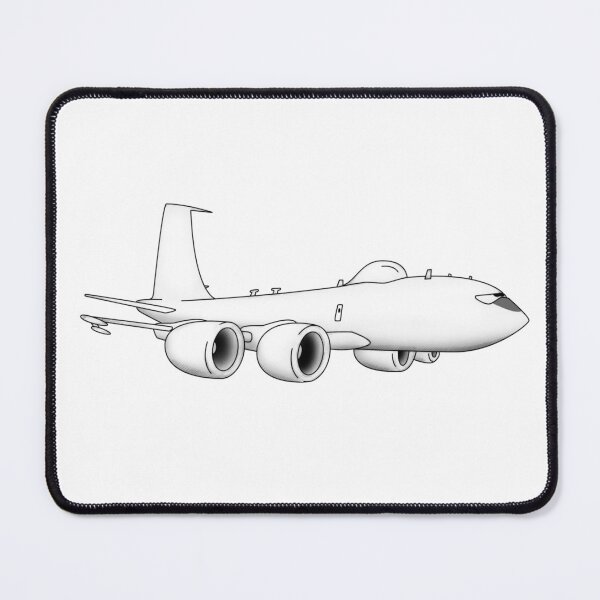 Item preview, E-6 Mercury TACAMO Military Jet Aircraft Cartoon Illustration designed and sold by hobrath.