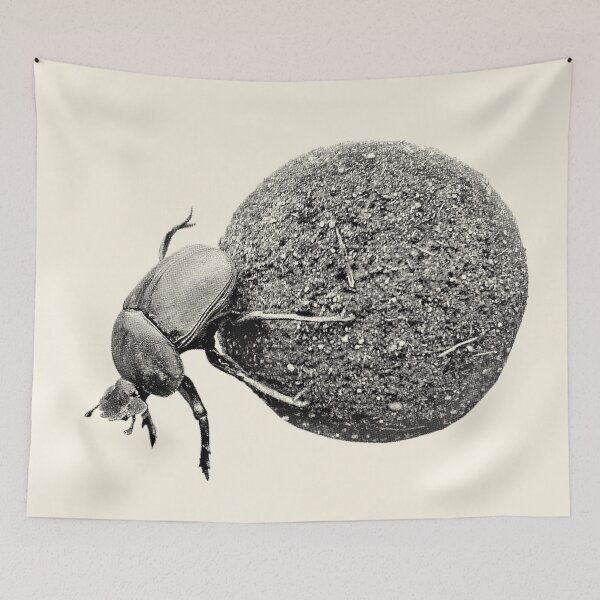 Item preview, Dung Beetle Rolling Dung Ball African Wildlife designed and sold by Scotch Macaskill.