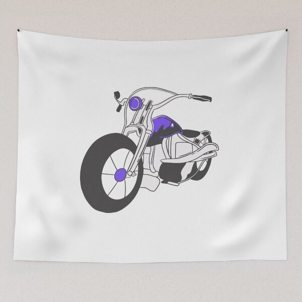 Item preview, Drawing - Harley - Motorcycle Violet designed and sold by artorno.
