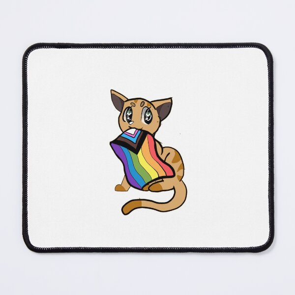 Item preview, Ginger progress pride cat  designed and sold by Dollymeds.