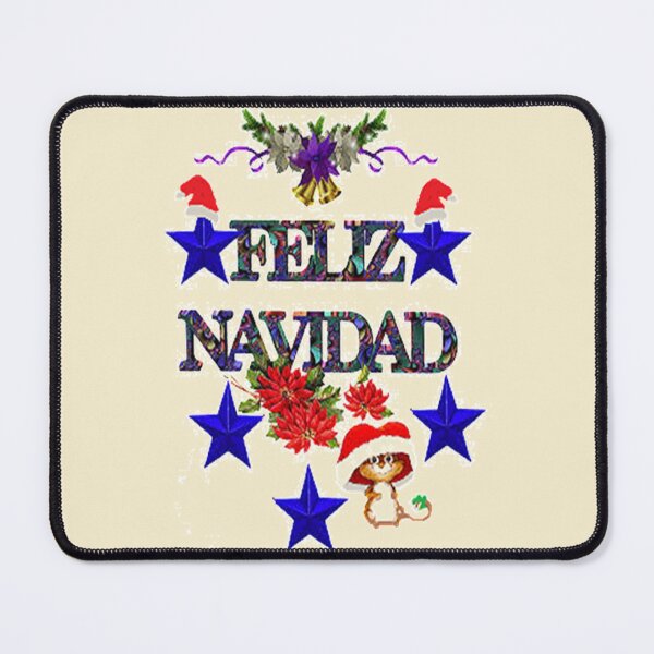 Item preview, Feliz Navidad, Blue stars, Festive Cute Santa, Grinch and Plaid Christmas, Family Christmas Making Memories designed and sold by Adri Barnard.