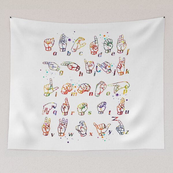 Item preview, ASL Sign Language Watercolor designed and sold by LotusGifts.