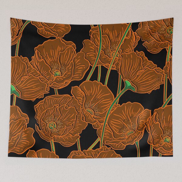 Item preview, burnt orange autumn pattern designed and sold by dionysusgk555.