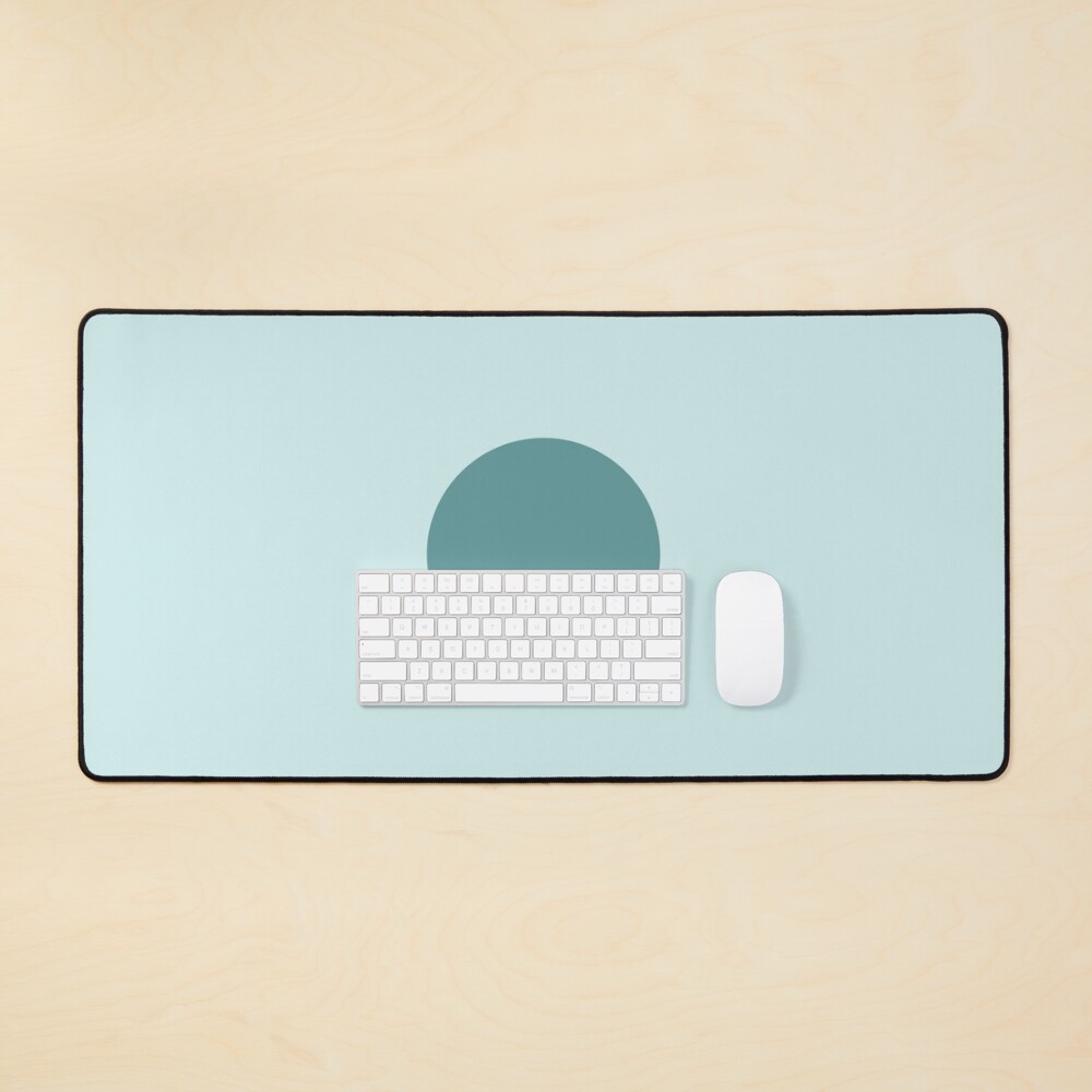 Cute Sea Otter on Teal Solid. Minimalist. Coastal. Adorable. Mouse Pad