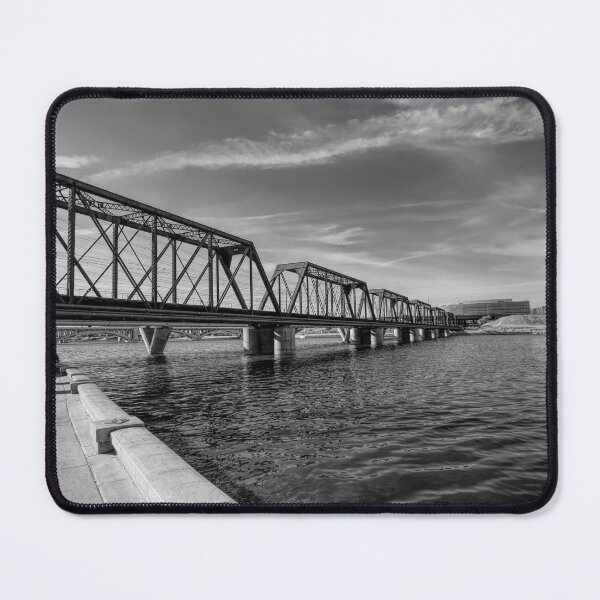 Item preview, Train Bridge across Tempe Town Lake BW designed and sold by Elisabeth Lucas.