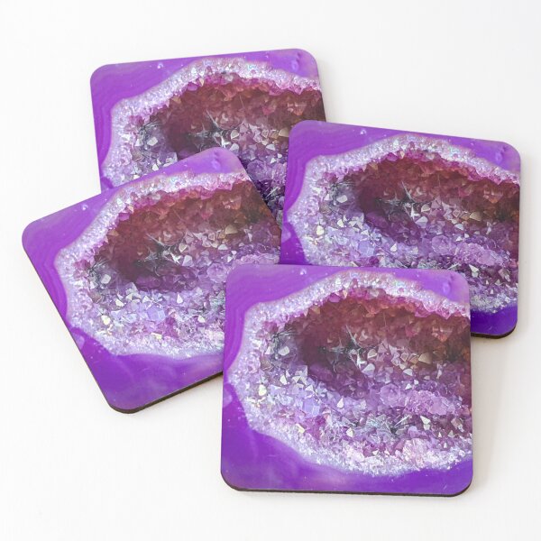 Item preview, Purple druzy agate geode. Natural stone photography designed and sold by empowercrystals.