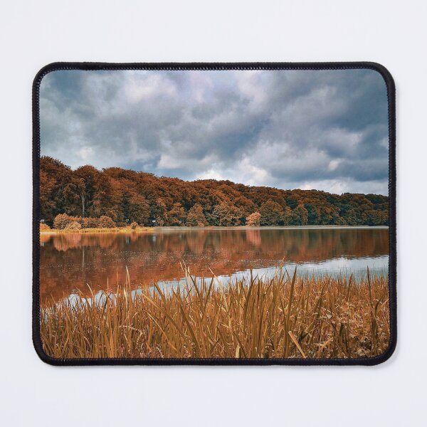 Item preview, Colorful Trees By The Lake And Rain Clouds designed and sold by EvelinePatterns.