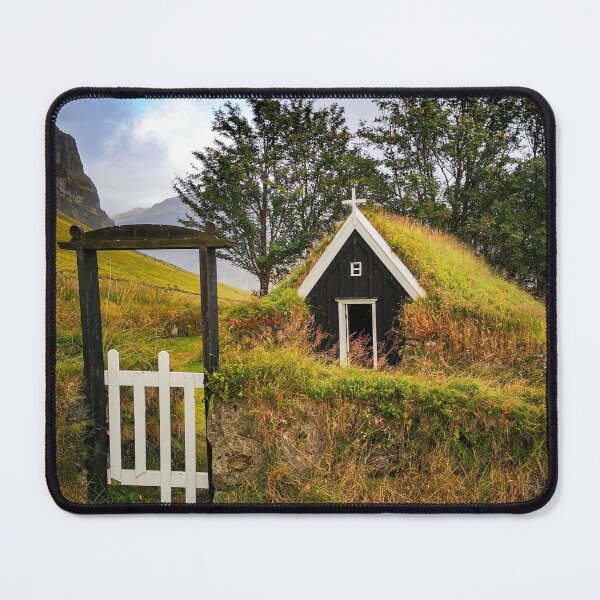 Item preview, Hut Covered In Grass Iceland designed and sold by EvelinePatterns.