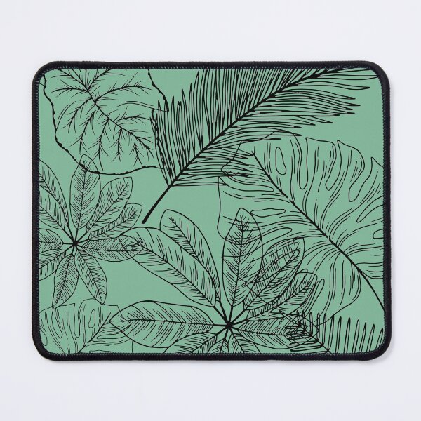 Item preview, Black Tropical Leaves Pattern designed and sold by EvelinePatterns.