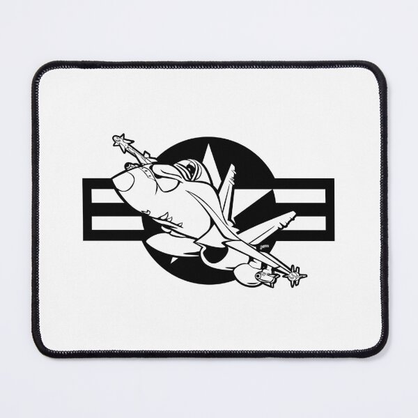 Item preview, Cartoon Military Fighter Jet Illustration with U.S. Aviation Roundel designed and sold by hobrath.