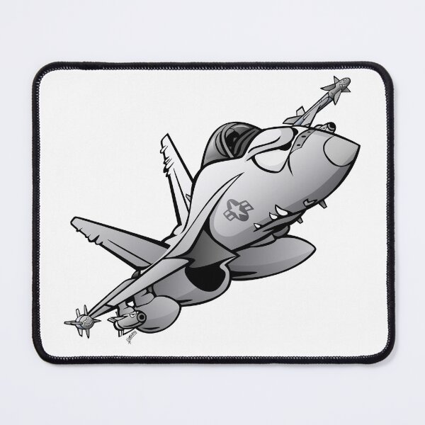 Item preview, F/A-18 Hornet Military Fighter Attack Jet Airplane Cartoon designed and sold by hobrath.