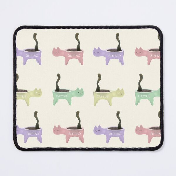 Item preview, Cattus Pattern Pastel Cats - Cactus Aesthetic designed and sold by ViewerEqualsPhoton.