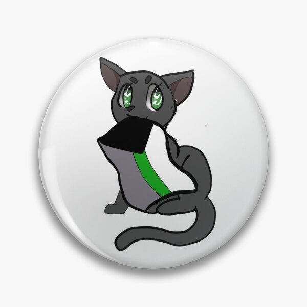 Item preview, Demiromantic pride black cat designed and sold by Dollymeds.