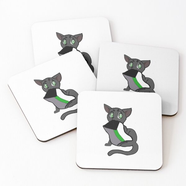 Item preview, Demiromantic pride black cat designed and sold by Dollymeds.
