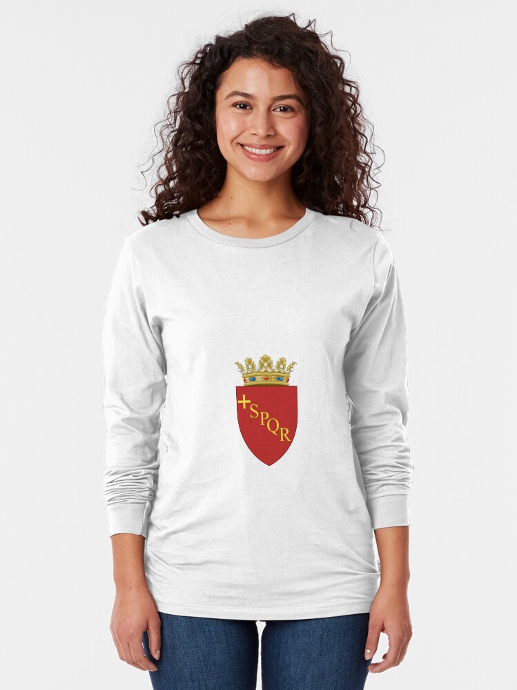 Thumbnail 2 of 5, Long Sleeve T-Shirt, Rome Coat or Arms designed and sold by ItaliaStore.