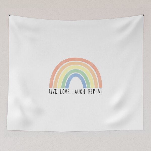 Item preview, Live Love Laugh Repeat Rainbow designed and sold by fotollissimo.