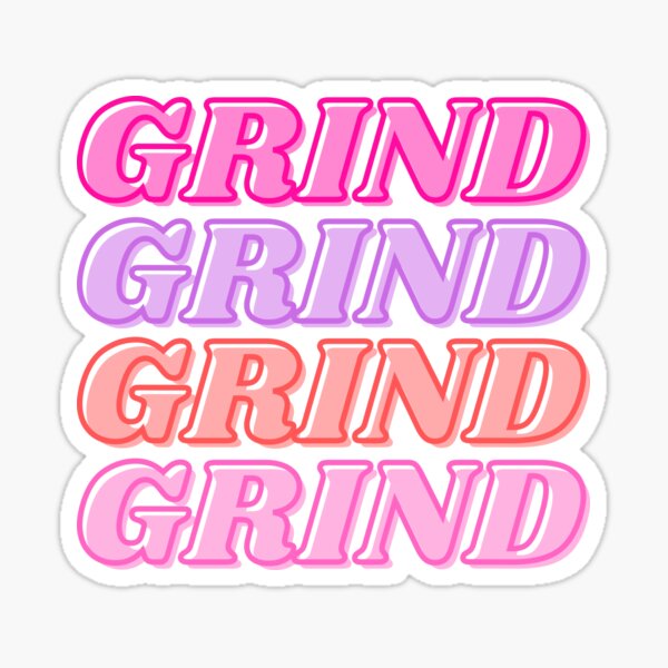 Pink And Purple Grind Sticker Sticker For Sale By Tryhard Studios Redbubble