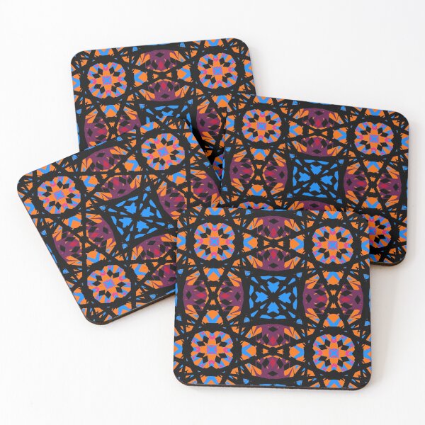 Item preview, Orange Burgundy Blue Halloween Party Trick or Treat Geometric Pattern - For A Modern Witch designed and sold by PatternPerfect.