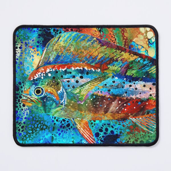 Item preview, Colorful Tropical Dolphin Fish Art by Sharon Cummings designed and sold by Sharon Cummings Art.
