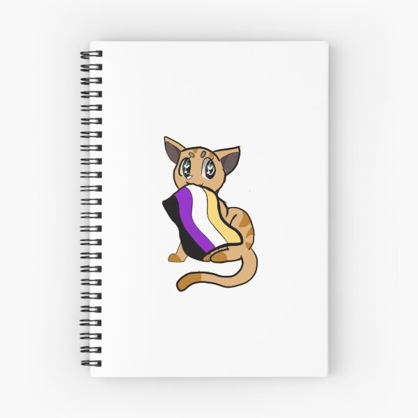 Item preview, Nonbinary ginger pride cat designed and sold by Dollymeds.