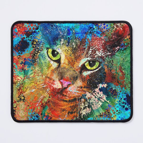 Item preview, Colorful Cat Art Mosaic Style by Sharon Cummings designed and sold by Sharon Cummings Art.