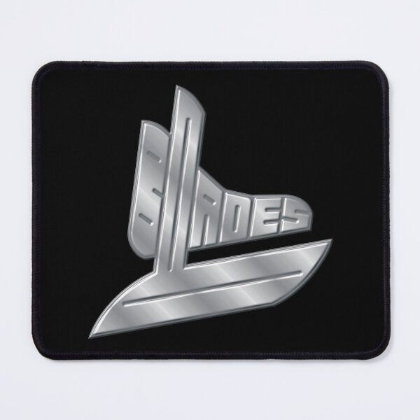 Item preview, Blades Hockey Skate Logo with Metallic Appearance designed and sold by FanSportsSpot.