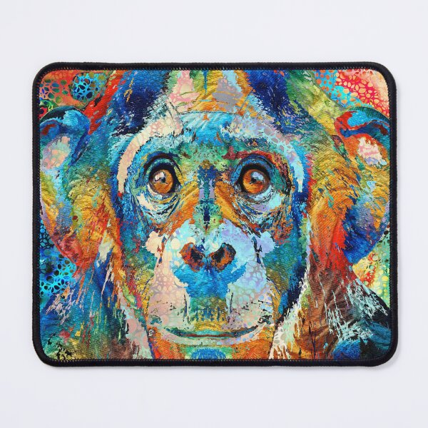Item preview, Colorful Monkey Art - Monkey Business Chimp designed and sold by Sharon Cummings Art.